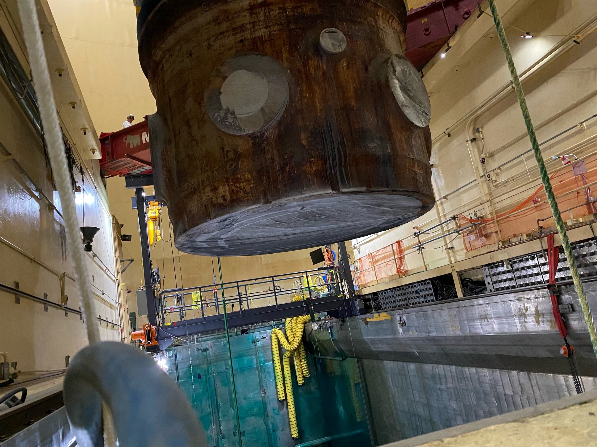 diamond wire sawing of nuclear reactor vessel