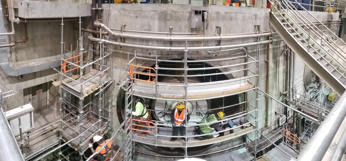 field machining on a power generation outage project