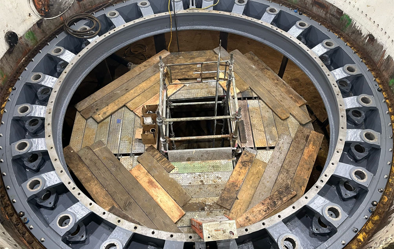 Wicket gate line boring on-site